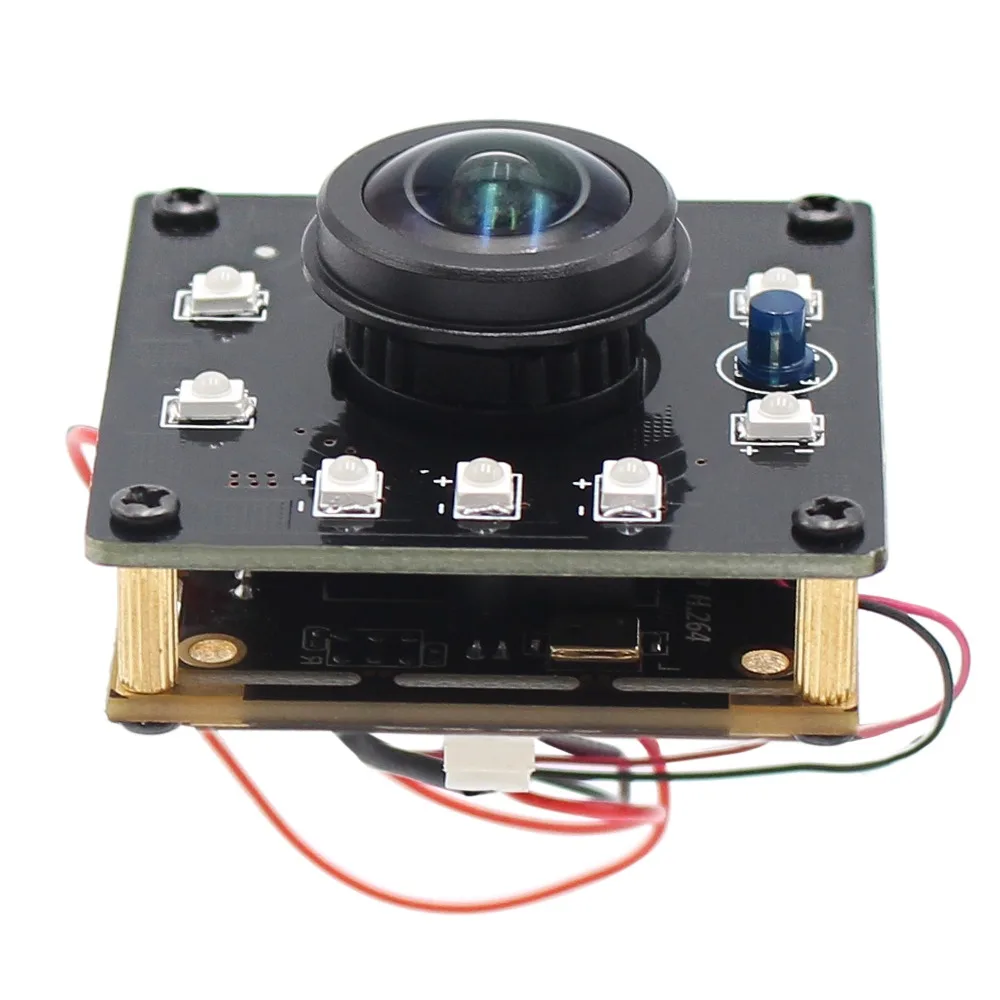  1080P CMOS OV2710 30/60/120fps Mini Night Vision IR USB Camera Module with Wide Angle 5MP 1.56mm Pa
