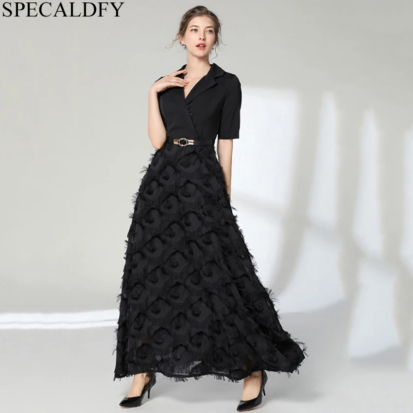 

High Quality Women Fashion 2019 Summer Sexy Evening Gowns Party Long Dress Women Short Sleeve Black Maxi Dress Runway Dresses