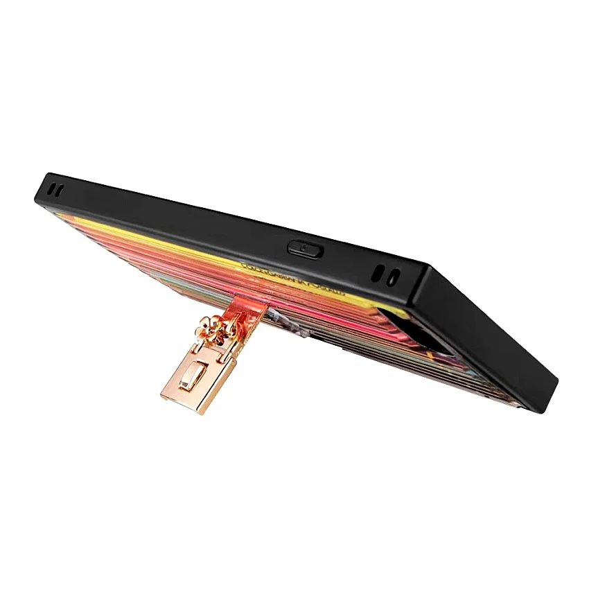 Luxury Girl 2in1 Hand Phone Rainbow Case Cover with long Strap chain necklace For XR XS MAX X 6S 6 8 7 plus case (6)