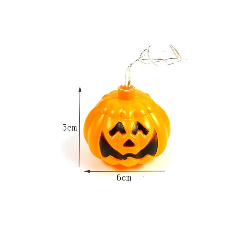 3M Halloween Pumpkin Ghost head LED String Lights Garden Party Decoration Holiday Halloween Lights 16SMD Battery box And EU 250V 3M Halloween Pumpkin Ghost head LED String Lights Garden Party Decoration Holiday Halloween Lights 16SMD Battery box And EU 250V