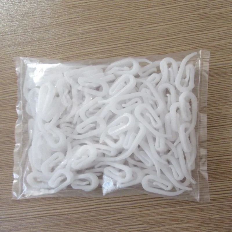 

100PCS/ Bag White Hanging Curtain Hooks Curtain Accessories Porcelain