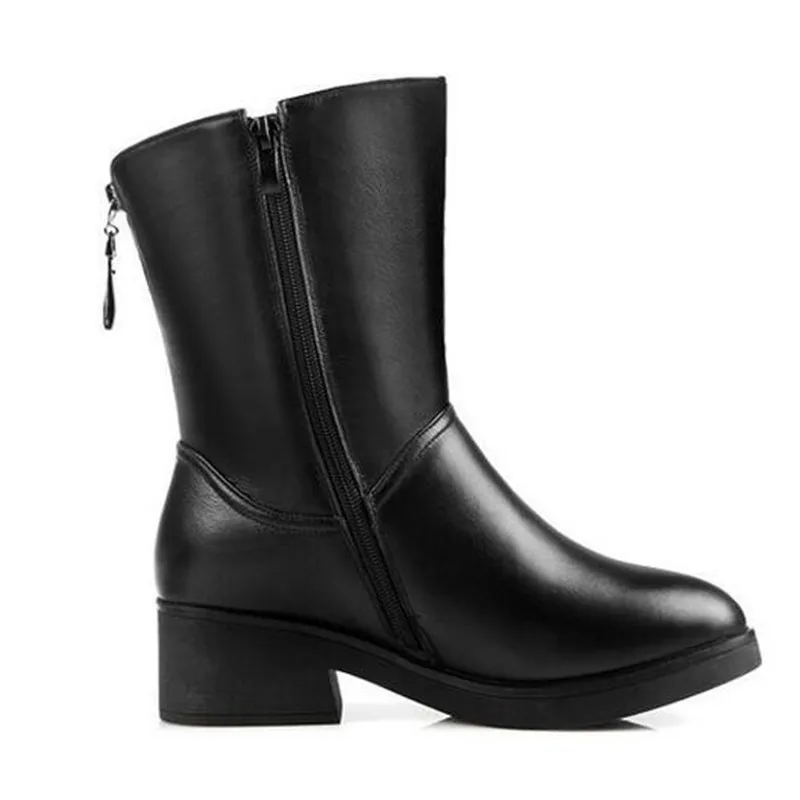 Grande Marque De Hiver Bottes Chaussures Inside Zxryxgs Une Femmes En Cuir Véritable Neige Wool 2018 Nouvelle Laine Black Martin Taille Fourrure 5dFnwx7q