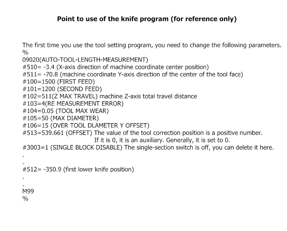 对刀仪程序使用要点1