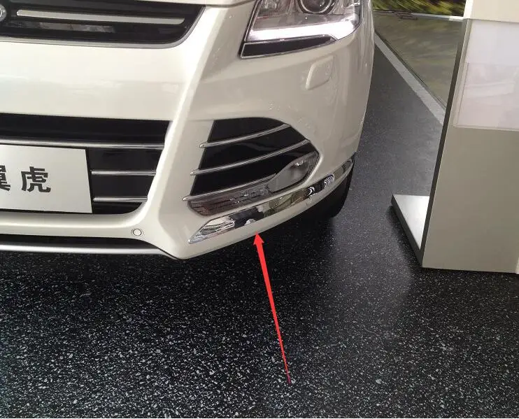 

For Ford Kuga Escape 2013 2014 Chrome Front Bumper Protector Anti-Collision Strips Head Lamp Headlights Eyelid Covers Trims