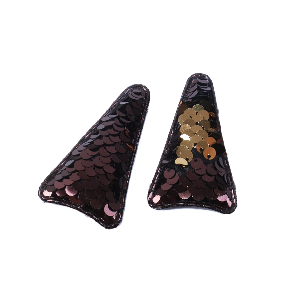 David accessories кошка серьги Русалка Реверсивный к требованиям заказчика; сверкающие; цвет переменчивый лист блесток тканевая нашивка, 25Yc4691 - Цвет: 1070806001
