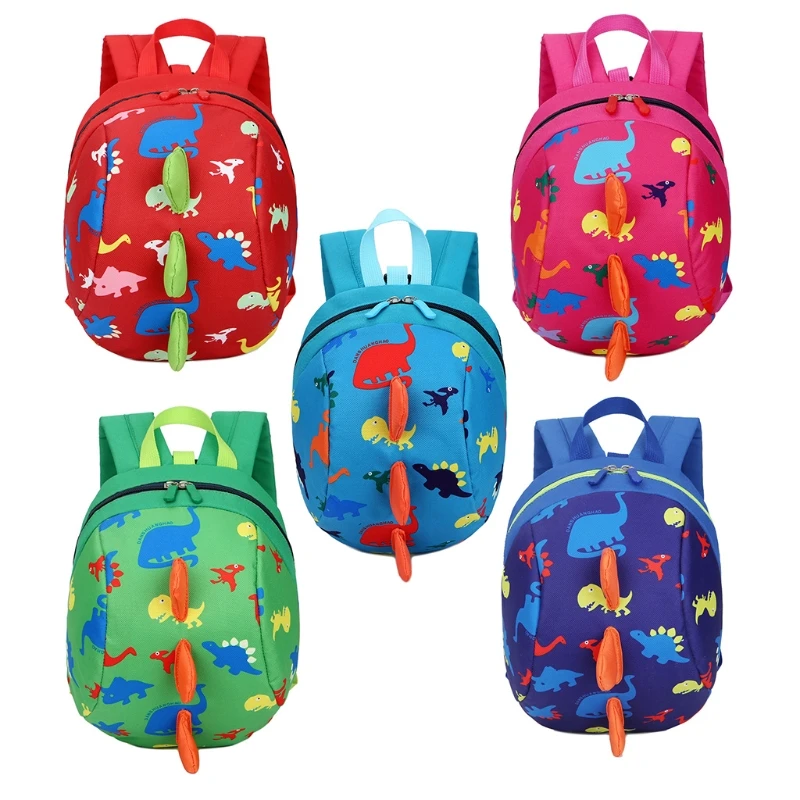 

THINKTHENDO Toddler Backpack Anti-lost Kids Baby Girls Cute Dinosaur Kindergarten School Bag