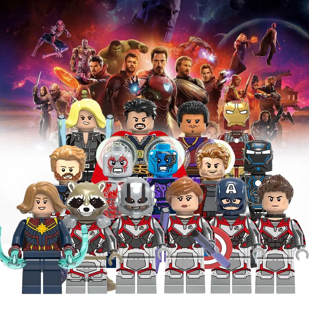

legoed The Avengers EndGame Mini Building Blocks Iron Man Captain Marvel Super Heroes X-men Hulk Model Gift Toys for Children