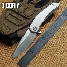 

DICORIA ZT 0095 titanium handle D2 blade tactical KVT flipper folding knife camping hunting survival outdoor knives EDC tools