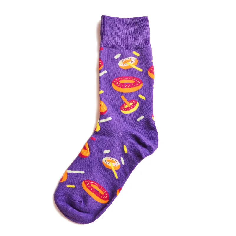 Happy Socks десертная еда серия женские носки хлопок скейтборд хип хоп Уличная команда Harajuku Искусство Мода короткие носки с принтом - Цвет: r117-06