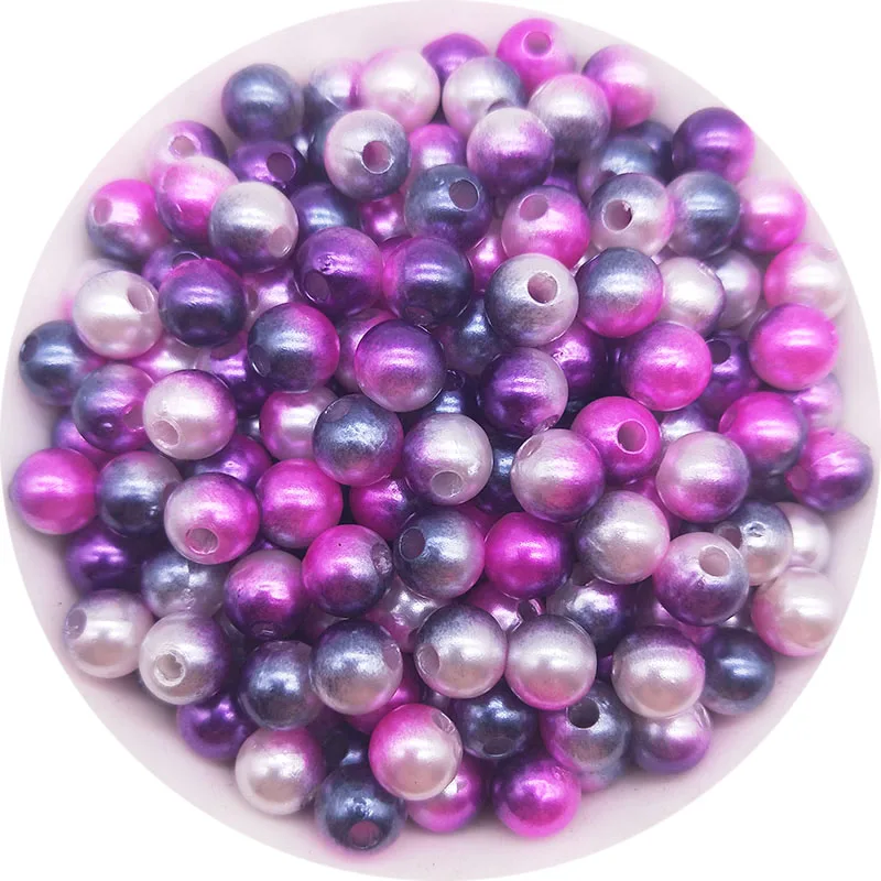 Красивые бусины 50 шт 8 мм микс разноцветных прямых отверстий Акриловые Имитация жемчуга бусины DIY ожерелье браслет ювелирные изделия аксессуары - Цвет: Style 12