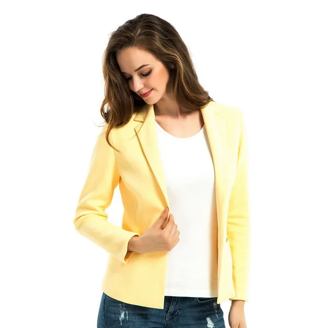yellow short blazer