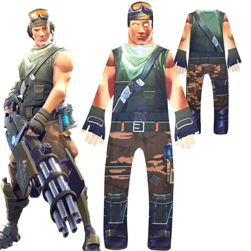 Kids Character Battle Royale Cosplay Jumpsuit Boys Girls Bodysuit One-pieces Children Print Halloween Carnival Costume with mask цена Kids Character Battle Royale Cosplay Jumpsuit Boys Girls Bodysuit One-pieces Children Print Halloween Carnival Costume with mask цены онлайн
