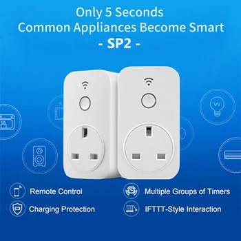 

Broadlink Smart Home Original Remote Control Timer Socket SP2 Work with Alexa Google Home APP ZA IN BR UK AU EU Plug