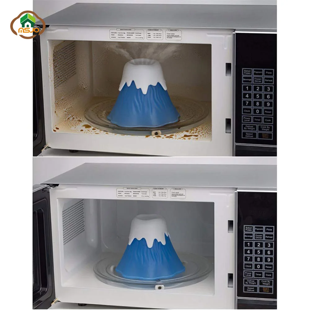 

MSJO Microwave Steam Cleaner Volcano Refrigerator Washer Cleaning Oil Stain Remover Spray Vinegar Creative Kitchen cleaning Tool