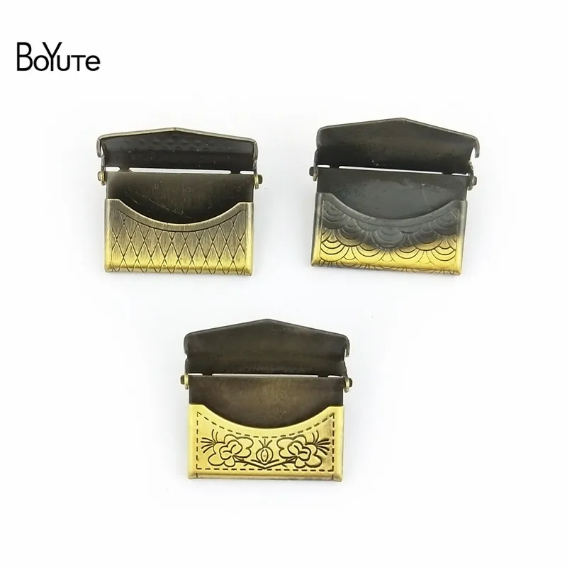 BoYuTe 10Pcs 1520MM Metal Brass Antique Bronze Envelope Photo Locket Pendant Diy Floating Locket Charms for Jewelry Making (3)