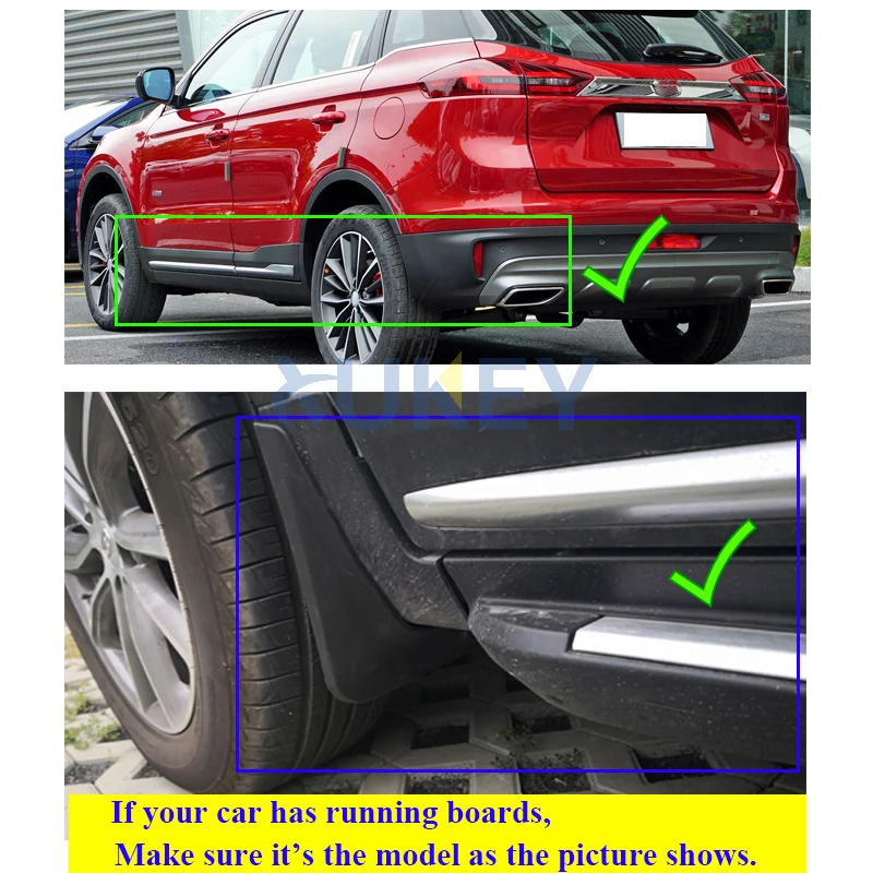 Автомобильные формованные Брызговики для Geely Boyue Atlas NL3 Emgrand X7 Sport 2016 2019 Mudflap Proton X70