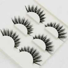 Накладные ресницы ручной работы с хлопковой нитью, Толстые Накладные ресницы с крестиком, натуральные длинные накладные ресницы для банкета, макияжа, 3D стерео ресницы