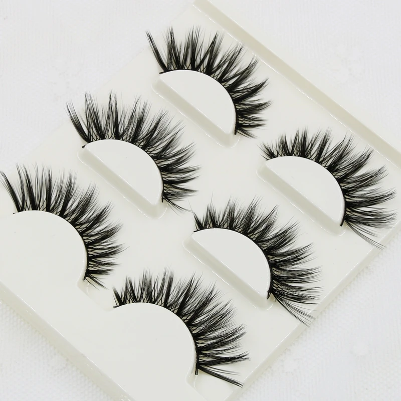 

Handmade Cotton Thread Fake Eyelashes Thick Cross Messy Natural Long False Eyelashes Banquet Makeup 3D Stereo Eyelashes