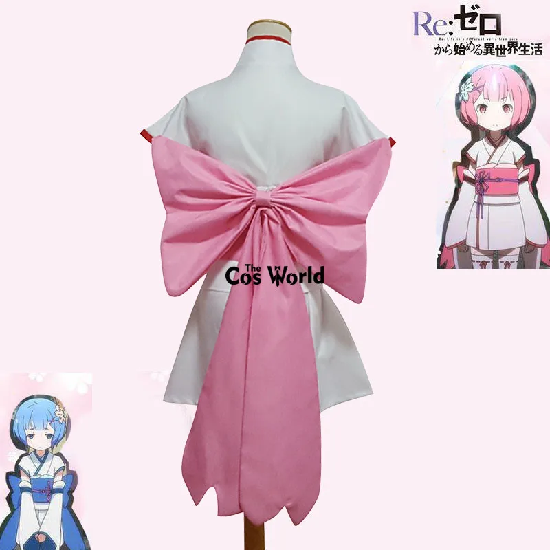 Кимоно Re Zero для косплея юката горничная Hajimeru Isekai Seikatsu Ramu RAM Remu REM наряд в стиле