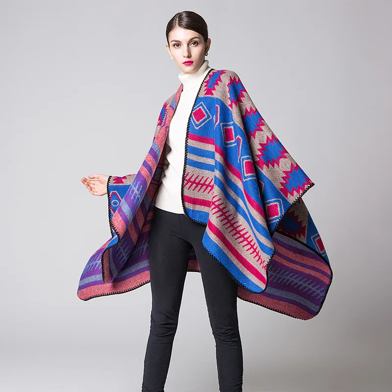 Fashion Ladies Warm Autumn Winter Wrap Wool Cashmere Long Scarves Cape