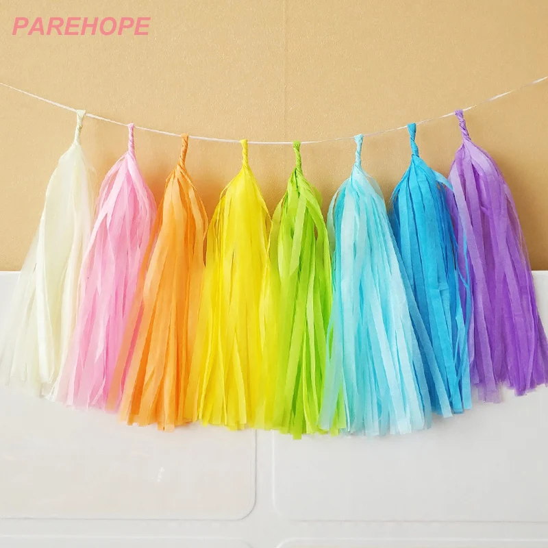 

Wedding Party Decoration Color Paper Tassel Garland Bride To Be Birthday Decor Baby Shower Girl Slingers Mermaid Party Supplies