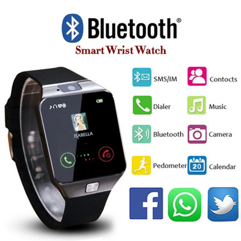 

Bluetooth Smart Watch DZ09 Support GSM Sim TF Card Clock Watches Fitness Activity Tracker Sleep Monitor Smartwatch PK Y1 A1 GT08