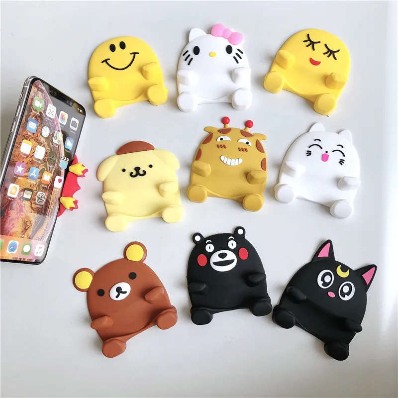 

Cartoon Character Silicone Doll Desktop Mobile Cell Phone Holder Stand For iPhone iPad Smartphone Desk Tablet Bracket Mini Lazy