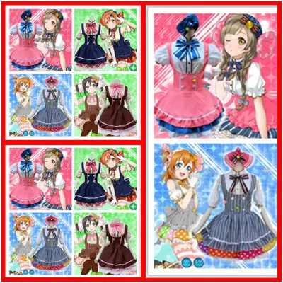 Японского аниме любовь жить Тодзио/Umi/Eli/Hanayo/Нико/Рин конфеты горничной форма платье принцессы Лолиты косплэй костюм