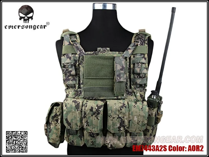 Emerson RRV тактический жилет с Pouchs Набор Камуфляж снаряжение Airsoftsports EM7443 MultiCam aor