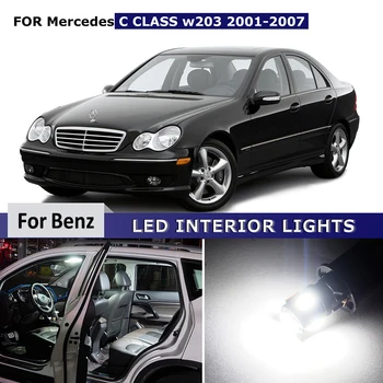 

11Pcs Canbus White LED Bulbs Lamp Interior Lights Kit Package For 2001-2007 Mercedes W203 Accessories Map Dome Trunk Door Lights