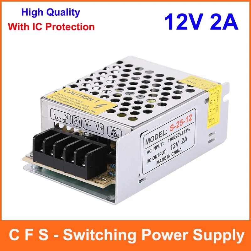 

Power Supply 12V 2A Switching Power Supply AC to DC SMPS LED Converter 12V 25W Uninterruptible Power Supply High Efficiency
