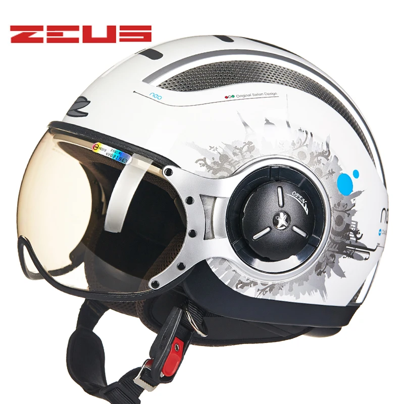 ZEUS 3/4 женский мотоциклетный шлем Jet Ретро полушлем DOT approved 218C Capacete Casco MOTO city road мужские гоночные шлемы