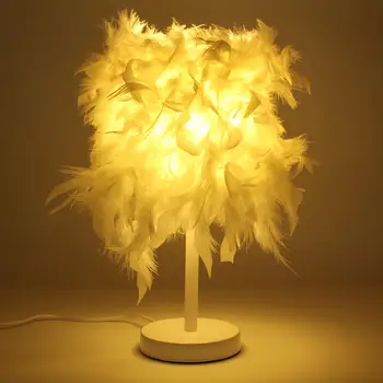 

Feather Table Lamps for Baby Kids Children Bedroom Droplight Lighting Decor