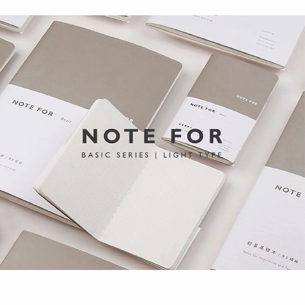 

Basic Note Creative Brief Notebook Pocket/A5/B5 Lined/Grid/Blank/Dots Paper 36 Sheets School Office Supplies 2018 Gift