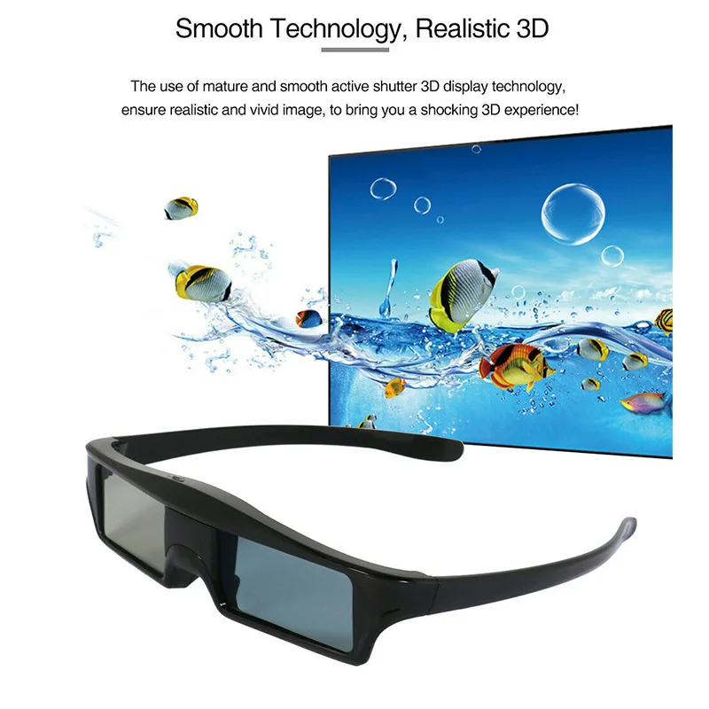 Универсальные 3D Bluetooth перезаряжаемые активные очки затвора для DLP проектора ТВ