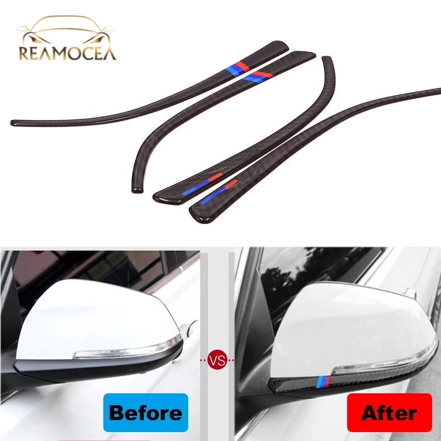 

Reamocea Car Side Exterior Carbon Fiber Mirror Turning Light Stripe Trim For BMW 3 Series F30 F31 F34 For BMW 4 Series 2014-2018