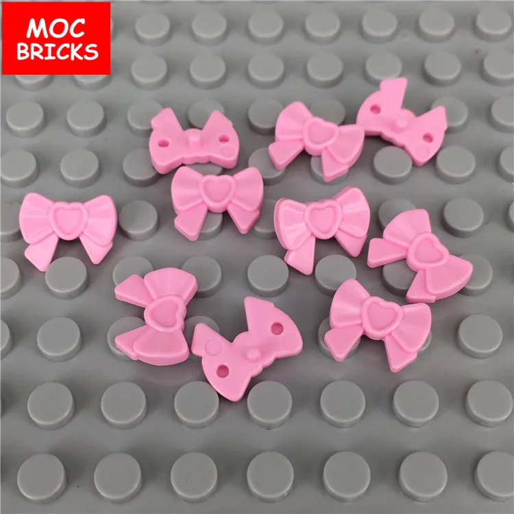 

10pcs/lot MOC Bricks DIY Pink Butterfly and Bows Action figure Educational Building Blocks Toy Kids Christmas Gifts