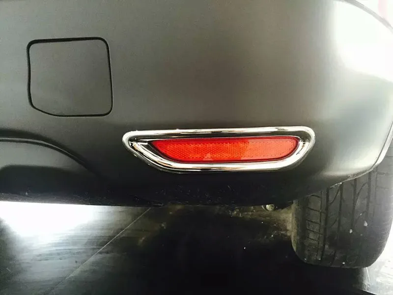 Для Nissan QASHQAI j11 хром Лампа заднего противотуманного фонаря Крышка отделки салона авто аксессуары 2 шт