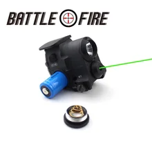 Микро тактический светодиодный фонарик с зеленым коллимационным лазером охотничий прицел для glock 17 пистолет