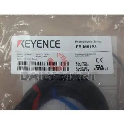 

DHL/EMS New Keyence PR-M51P3 Photoelectric Through Beam Sensor Heads Transmissive Cable