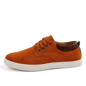 

Nice Men Genuine Leather Casual Shoes Lace Up Sneakers Suede Gentlemans Comfortable Flat Shoes Plus Size 28-66 Chaussure Homme