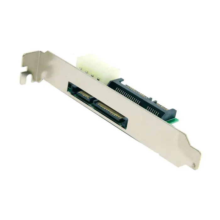 

100pcs / lots SATA 22 Pin Male to Male Extension External Adapter with PCI Bracket Panel for 2.5" 3.5" Hard Disk ,By UPS DHL TNT