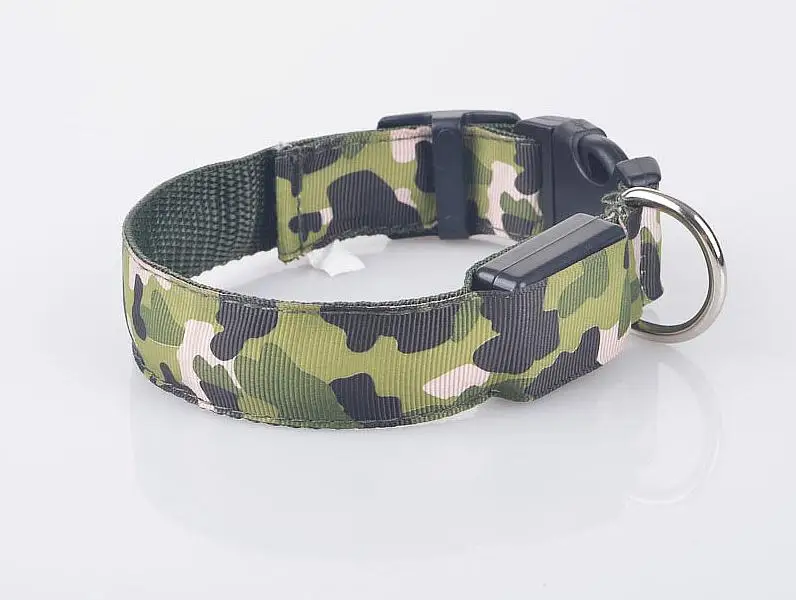 Flash Deal 500pcs high quality Luminous Collars Nylon Dog Collar Night Safety LED Glow Dog Harness Cat Collars Glow In The Dark SN1861 5