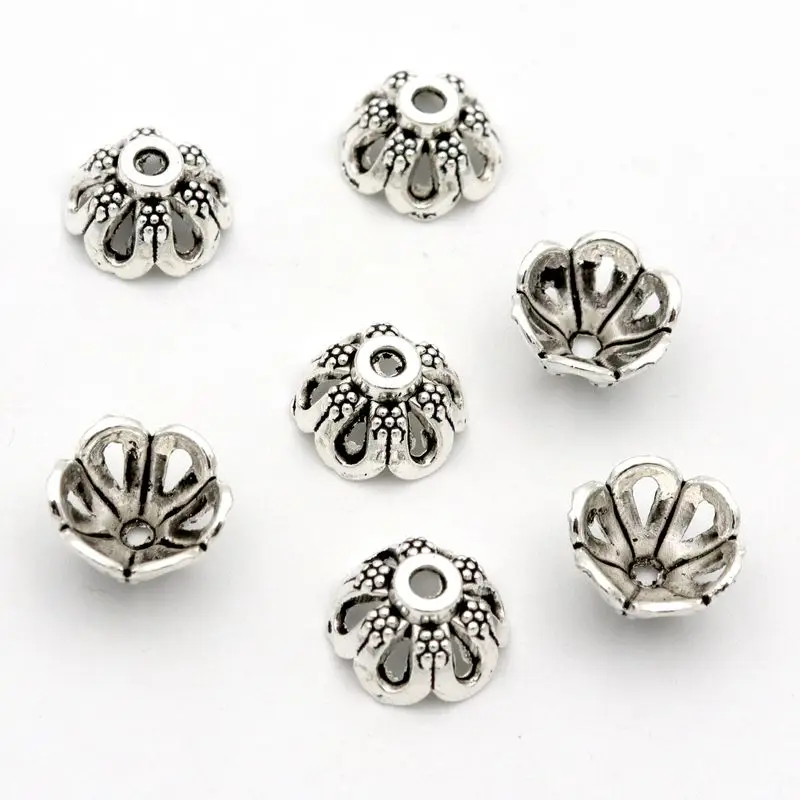 

20Pcs Bowl Flower Loose Spacer Bead Caps For Jewelry Making Finding Handmade Jewelry Diy Prayer Beads Accessories Wholesale