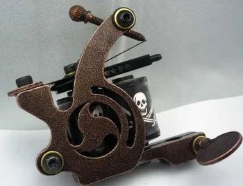 

5Pcs/lot Professional Handmade Tattoo Machine 10 Wrap Coils Iron Cast Frame Custom Tattoo Gun For Liner Shader HTM-6234