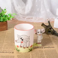 3D stereo creative hand painted cartoon animal mug office large ceramic cup children drinkware Christmas gift