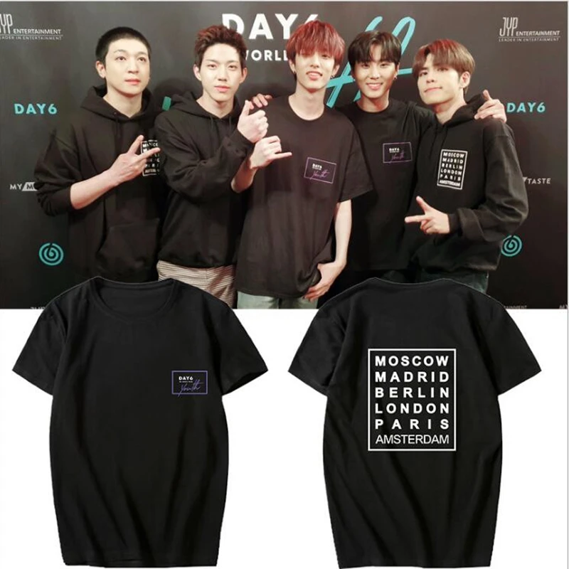 Day6 youth in europe concert same printing o neck short sleeve men t shirt summer kpop k-pop unisex fashion loose t-shirt (5)