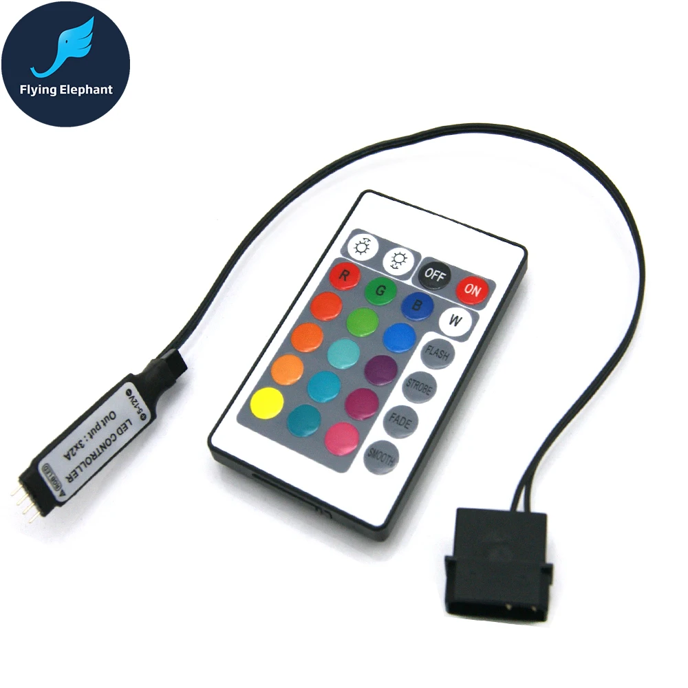 

RGB Controller RF For Case LED Lighting 3Pin 5V or 4Pin 12V RGB AURA SYNC Molex 4pin Power Supply