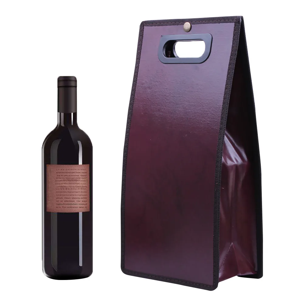 

High grade Wine Bags Of Wine Gift Boxes Red Wine Collapsible Leather Gift Bag grape wine packaging bags accessories
