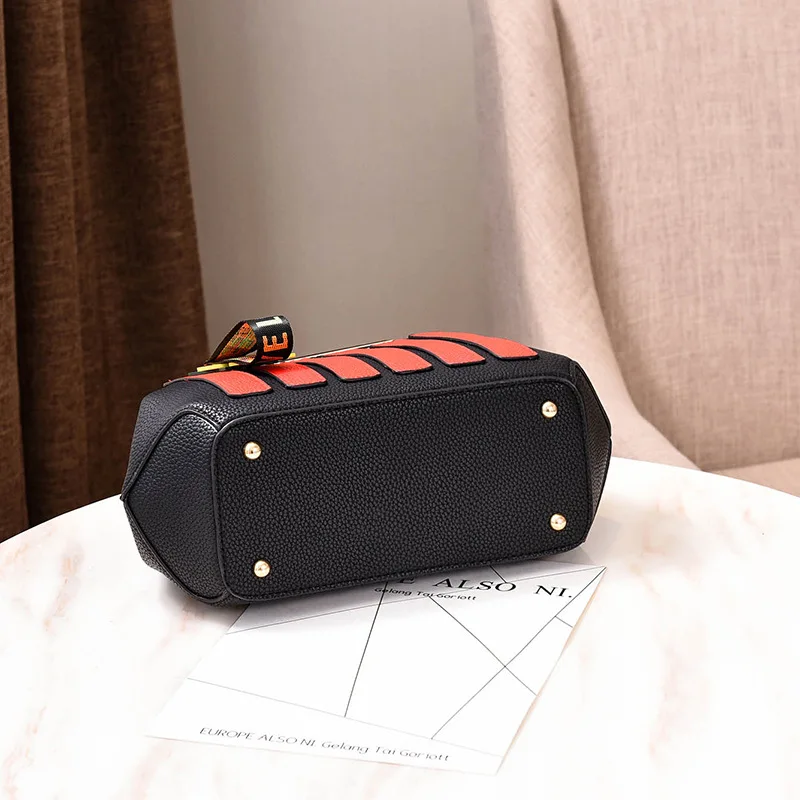 Fashion Stitching Handbag For Women Leather Crossbody Bags Female Messenger Shoulder Tote Lady Purse Bolsa Sac A Main SS7242 (4)